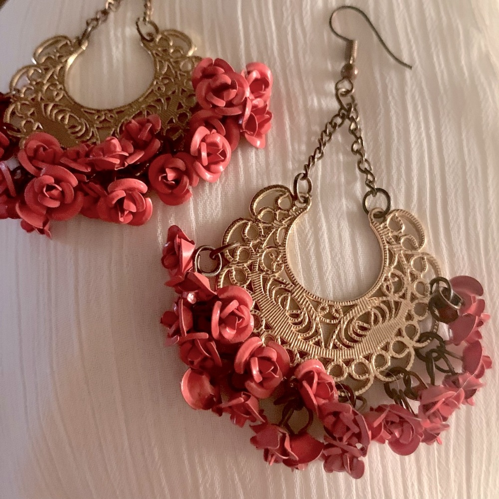 Vintage Gold Chandelier Earrings